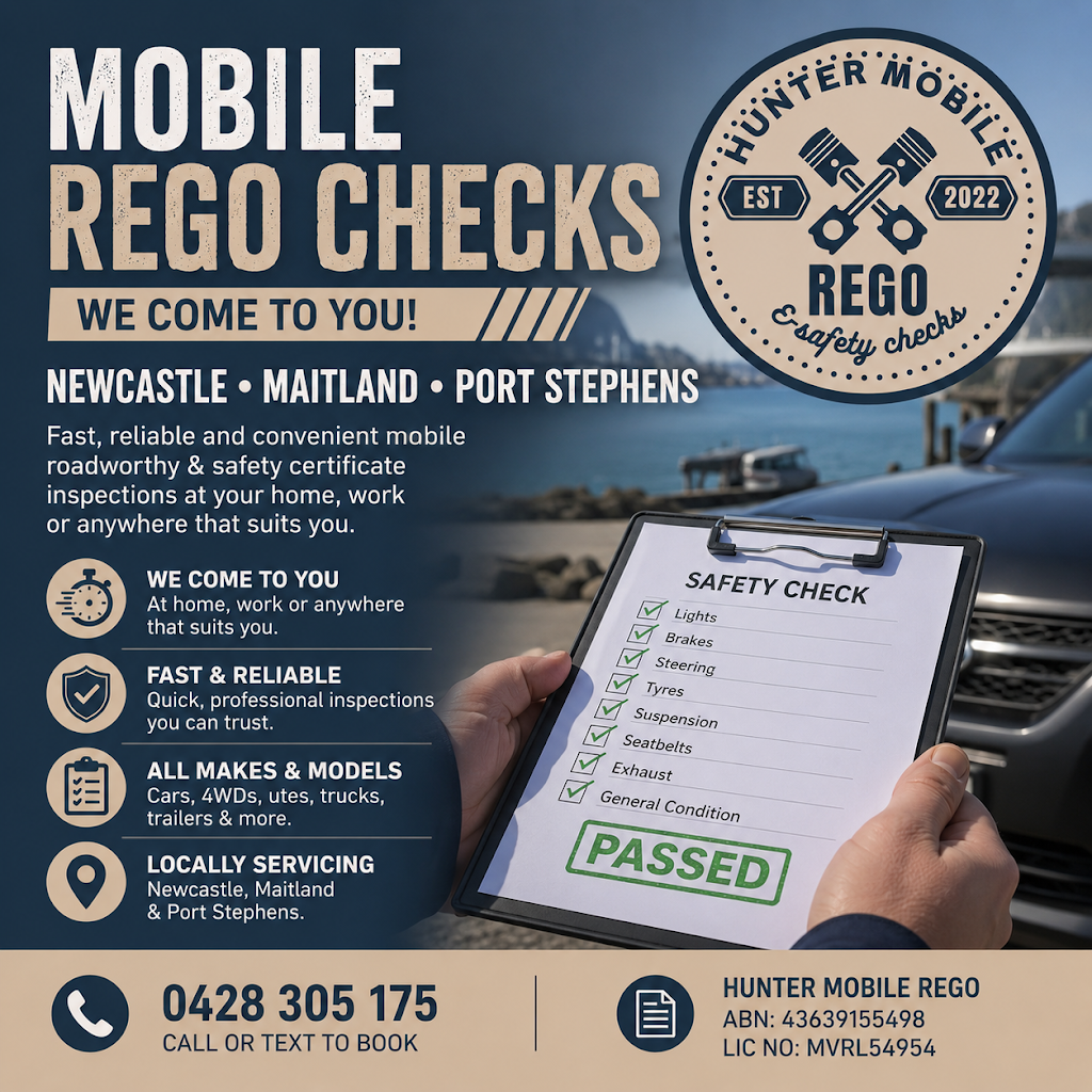 Hunter Mobile Rego | Unit 31/31 Warabrook Blvd, Warabrook NSW 2304, Australia | Phone: 0428 305 175