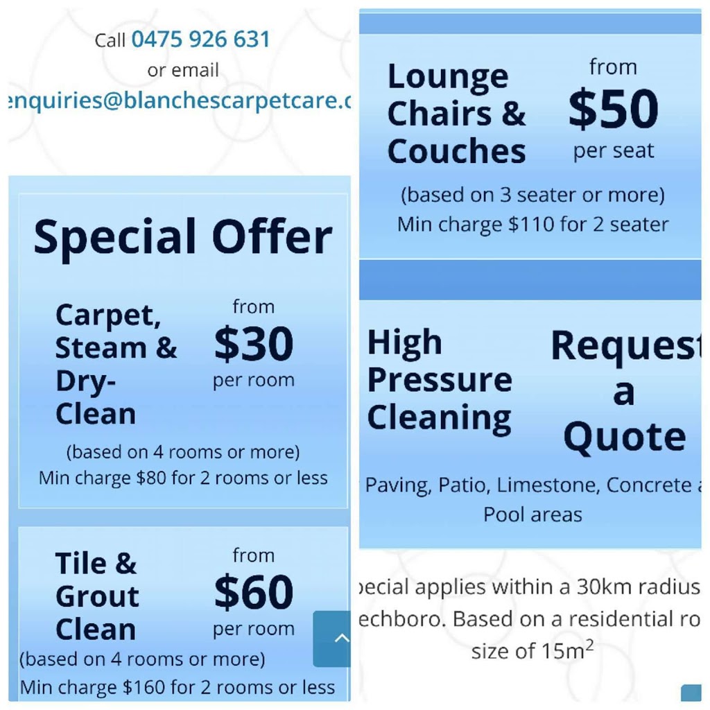 Blanches Carpet Care | laundry | Rhine Cres, Beechboro WA 6063, Australia | 0475926631 OR +61 475 926 631