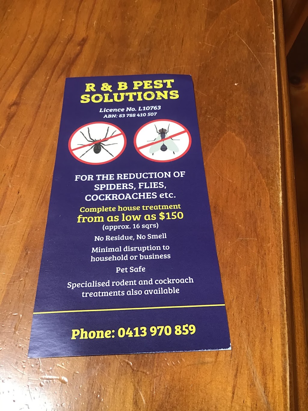 R&B Pest Solutions | home goods store | 18 King St, Katandra West VIC 3634, Australia | 0413970858 OR +61 413 970 858