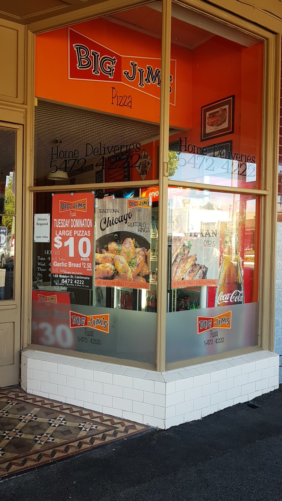 Big Jims Pizza | 93 Mostyn St, Castlemaine VIC 3450, Australia | Phone: (03) 5472 4222