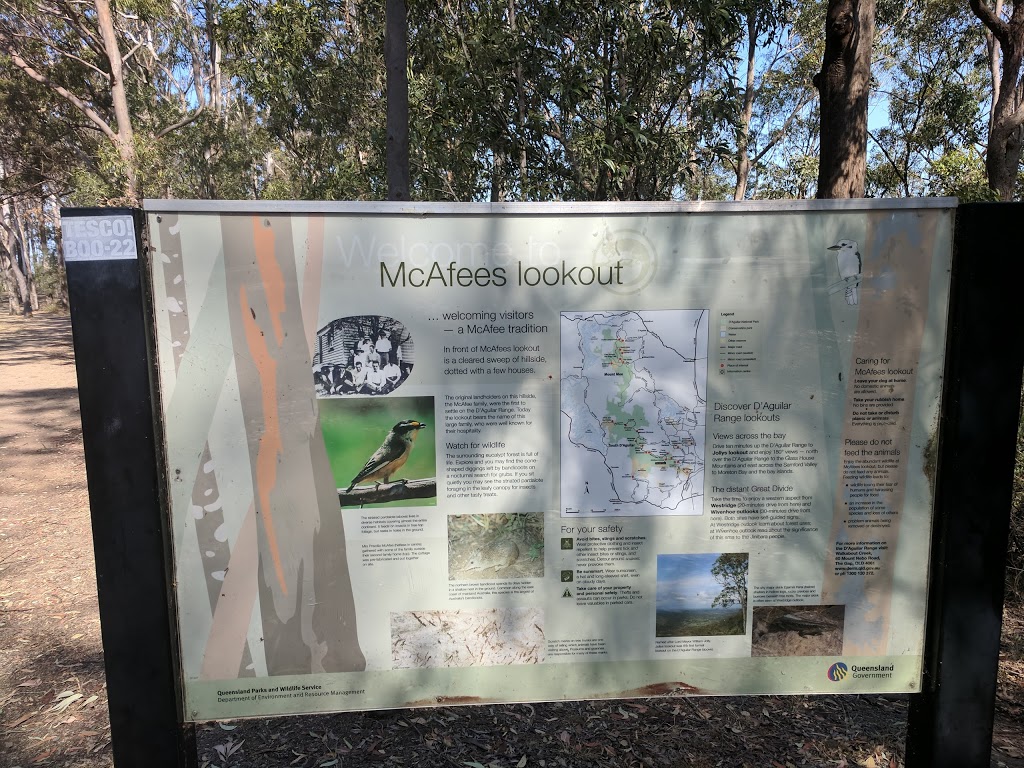 McAfees Lookout | 821B Mount Nebo Rd, Enoggera Reservoir QLD 4520, Australia | Phone: (07) 3512 2300