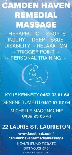Camden Haven Remedial Massage & Personal Training | health | 1/22 Laurie St, Laurieton NSW 2443, Australia | 0457020164 OR +61 457 020 164