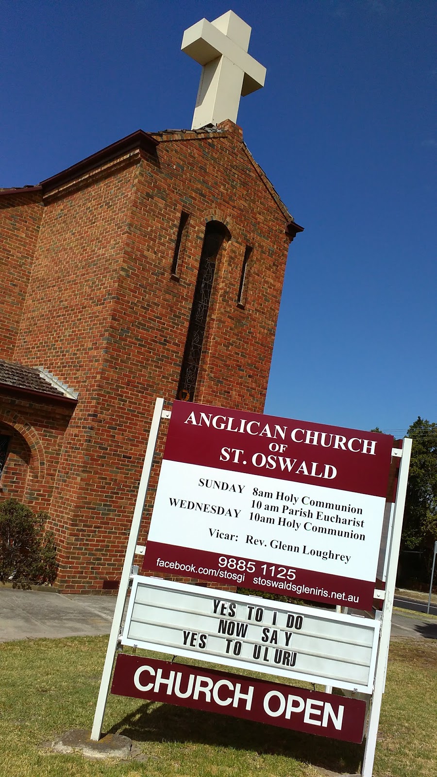 St Oswalds Anglican Church Glen Iris | church | 100 High St, Glen Iris VIC 3146, Australia | 0394893480 OR +61 3 9489 3480