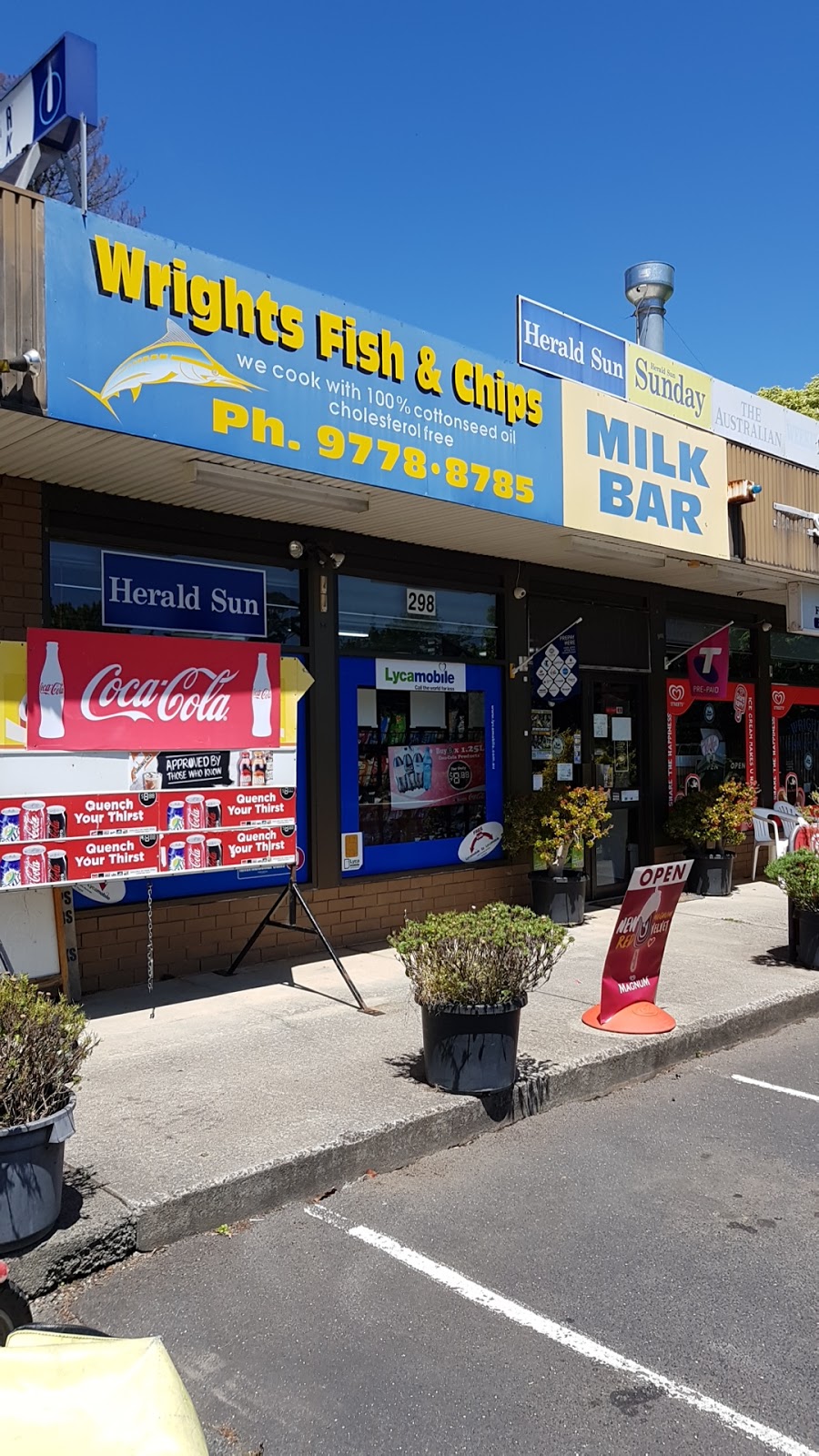 Wrights Fish & Chips | restaurant | 298 Old Forest Rd, The Basin VIC 3154, Australia | 0397788785 OR +61 3 9778 8785