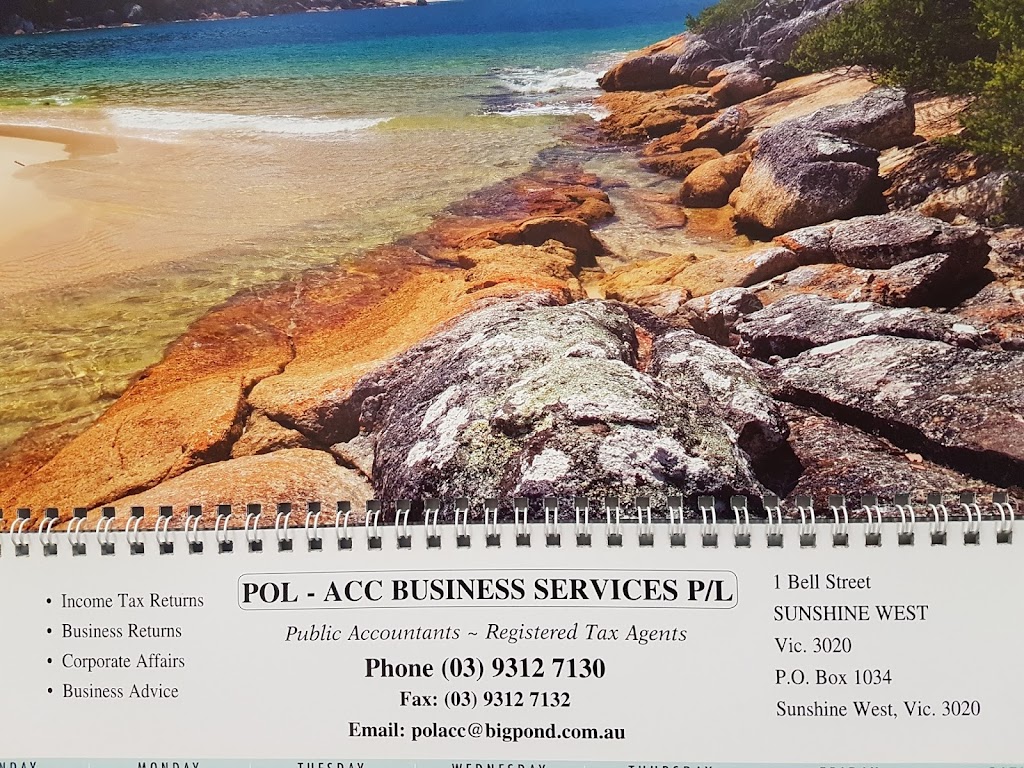 Pol-Acc Business Services Pty Ltd | accounting | 1 Bell St, Sunshine West VIC 3020, Australia | 0393127130 OR +61 3 9312 7130