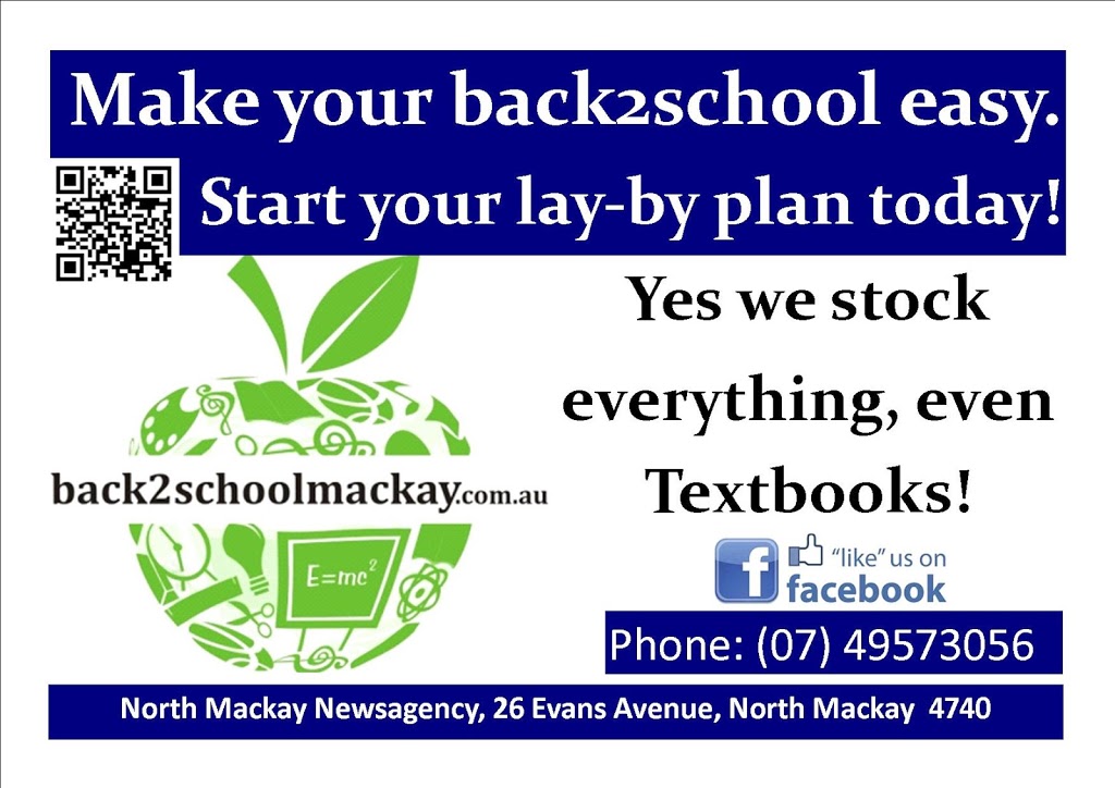 back2schoolmackay | store | 26 Evans Ave, North Mackay QLD 4740, Australia | 0749573056 OR +61 7 4957 3056
