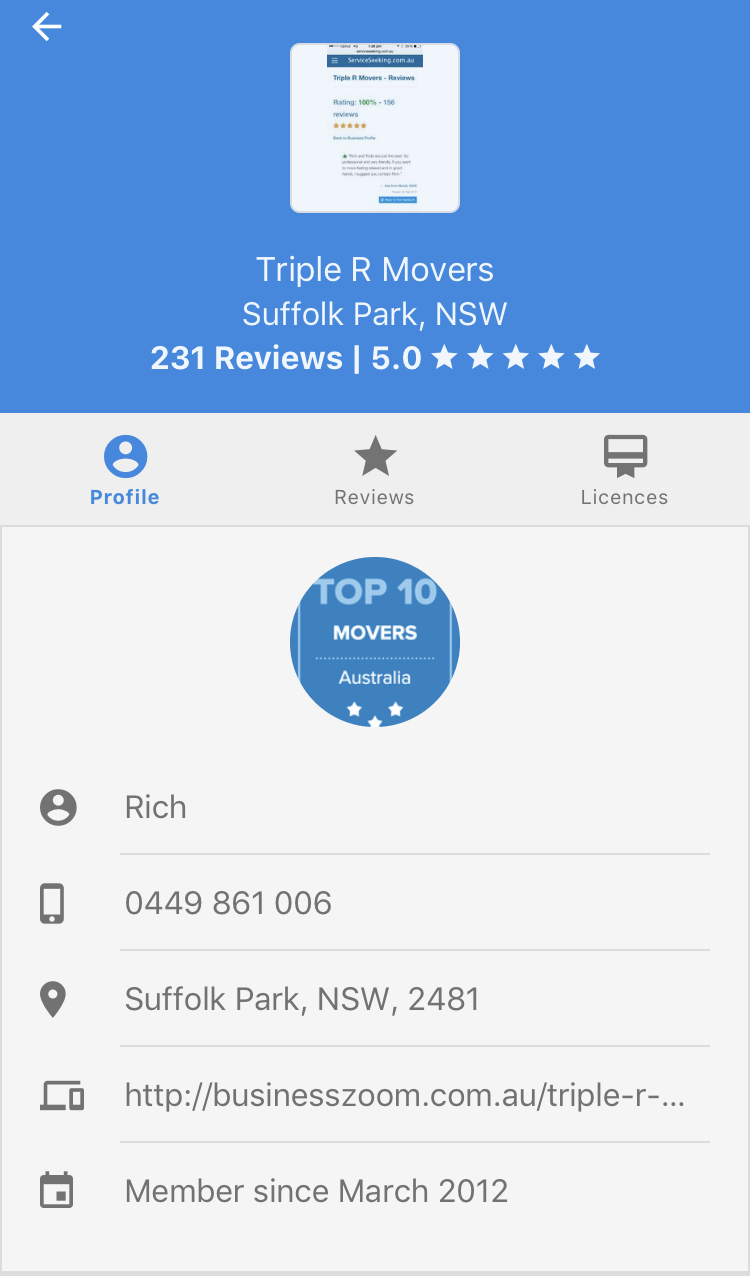 TRIPLE R MOVERS | 5 Alcorn St, Suffolk Park NSW 2481, Australia | Phone: 0449 861 006