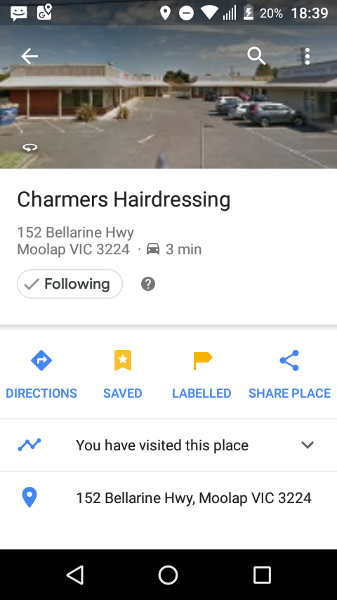 Charmers Hairdressing | 152 Bellarine Hwy, Moolap VIC 3224, Australia