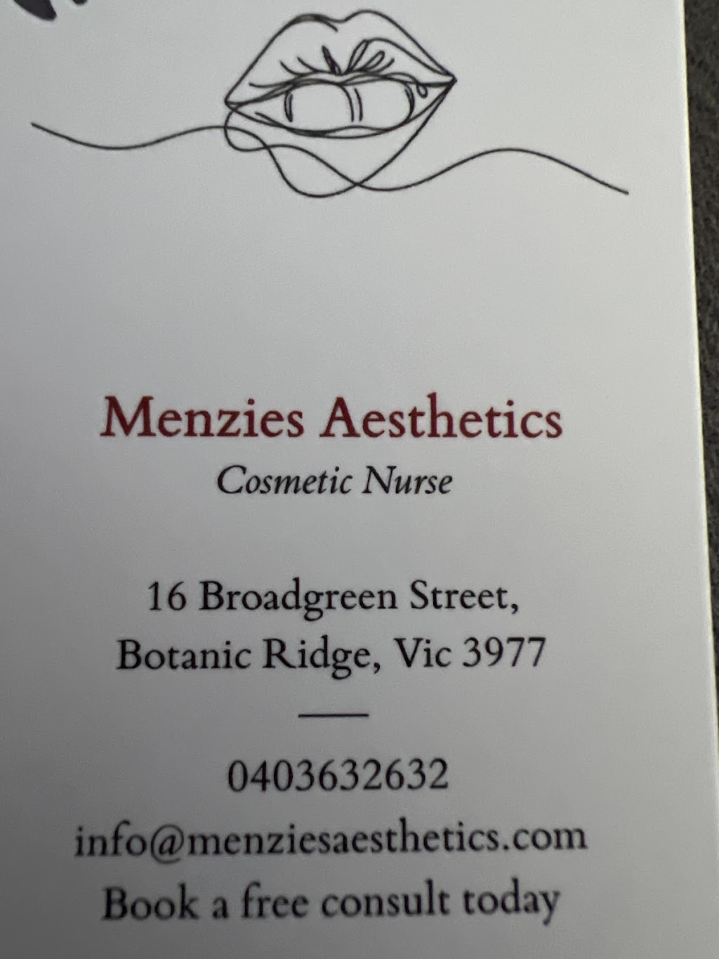 Menzies Aesthetics | 16 Broadgreen St, Botanic Ridge VIC 3977, Australia | Phone: 0403 632 632