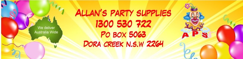 Allans Party Supplies | 7/51 Alliance Ave, Morisset NSW 2264, Australia | Phone: 1300 530 722