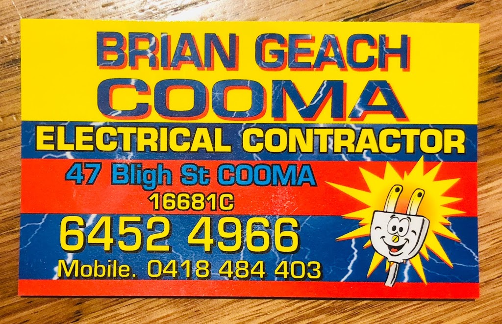 Brian Geach Electrical Pty Ltd | electrician | Cooma NSW 2630, Australia | 0418484403 OR +61 418 484 403