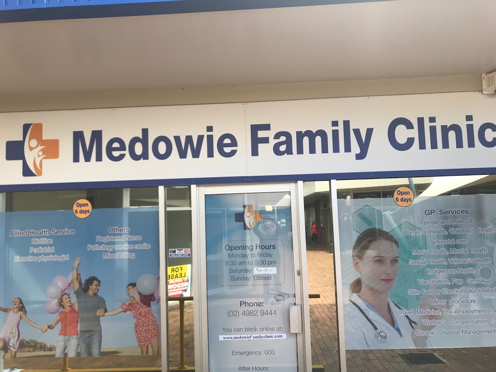 Medowie Family Clinic | doctor | Shop 11/12/37 Ferodale Rd, Medowie NSW 2318, Australia | 0249829444 OR +61 2 4982 9444
