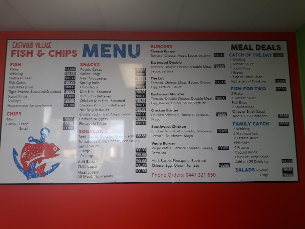 Eastwood Village Fish & Chips | meal takeaway | shop 3/30 Howitt Ave, Eastwood VIC 3875, Australia | 0447321650 OR +61 447 321 650