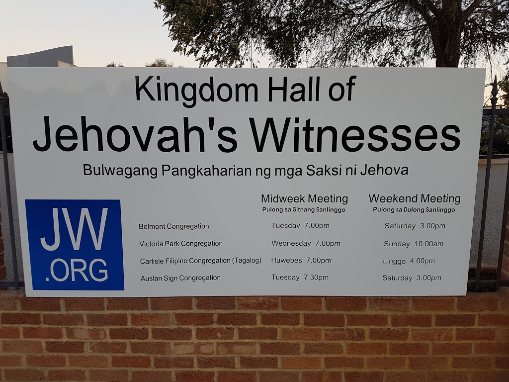 Kingdom Hall of Jehovahs Witnesses | church | 26D Cohn St, Carlisle WA 6101, Australia