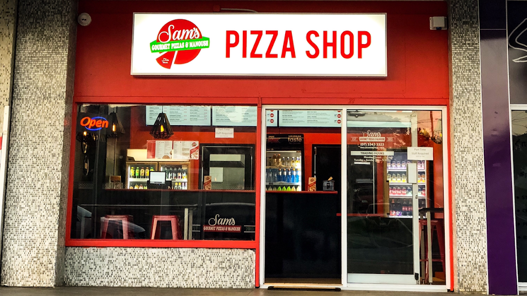 Sams Gourmet Pizzas & Manoush Mansfield | 18 Aminya St, Mansfield QLD 4122, Australia | Phone: (07) 3343 3323
