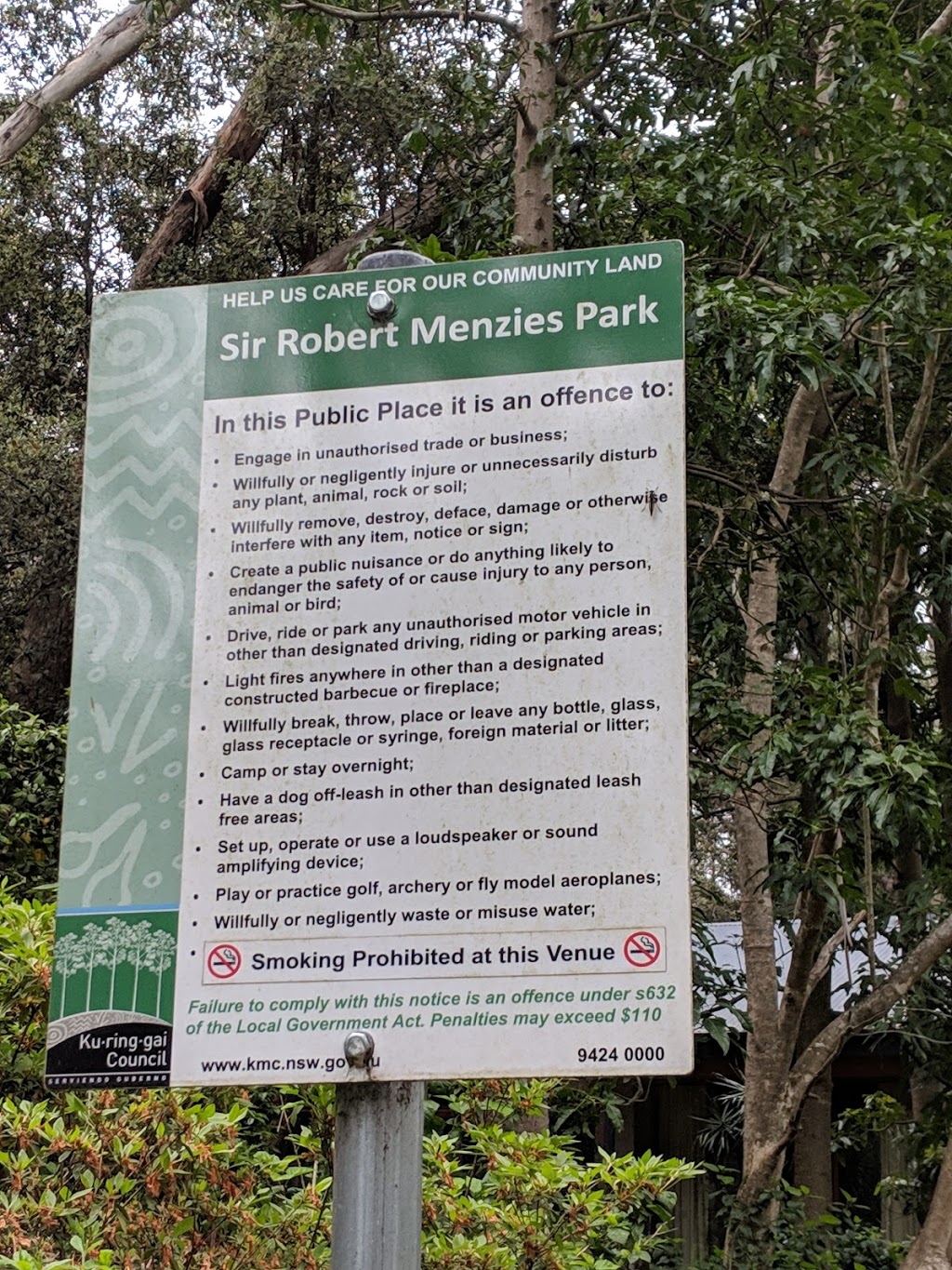 Sir Robert Menzies Park | 2/4 Jordan Rd, Wahroonga NSW 2076, Australia