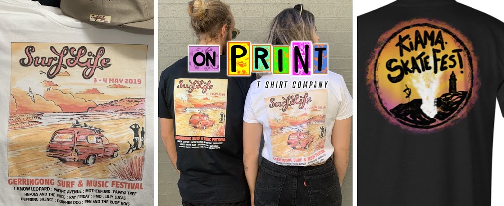 On Print T Shirt Company | Shop 4/142 Fern St, Gerringong NSW 2534, Australia | Phone: 0421 922 212