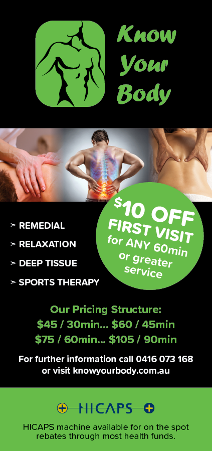 Know Your Body | spa | 7 Regent St, Joyner QLD 4500, Australia | 0416073168 OR +61 416 073 168