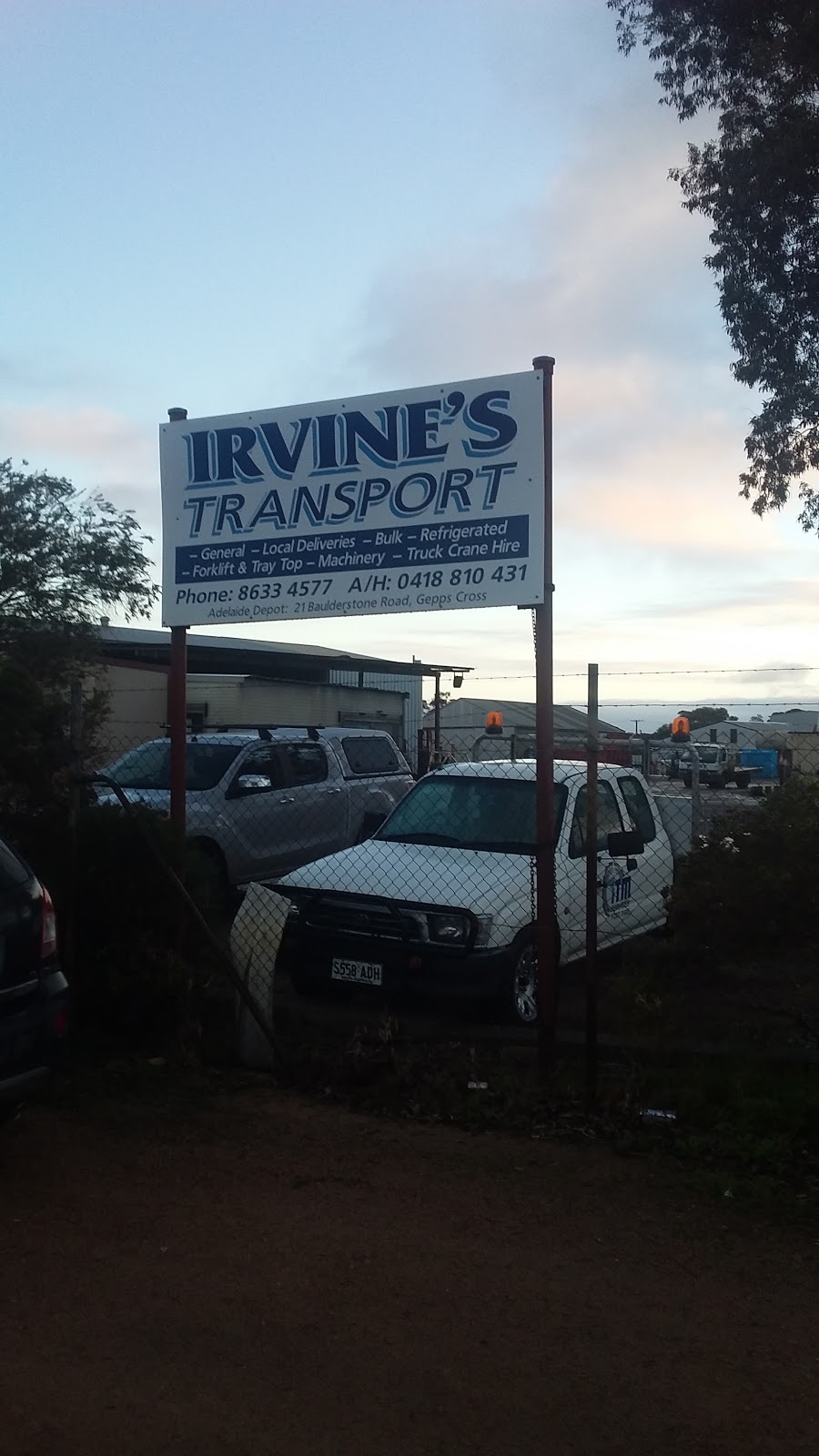 Irvines Transport | 167 Warnertown Rd, Port Pirie SA 5540, Australia | Phone: (08) 8633 4577