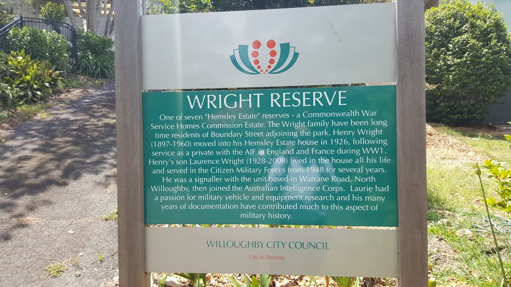 Wright Reserve | park | 46 Barcoo St, Roseville NSW 2069, Australia
