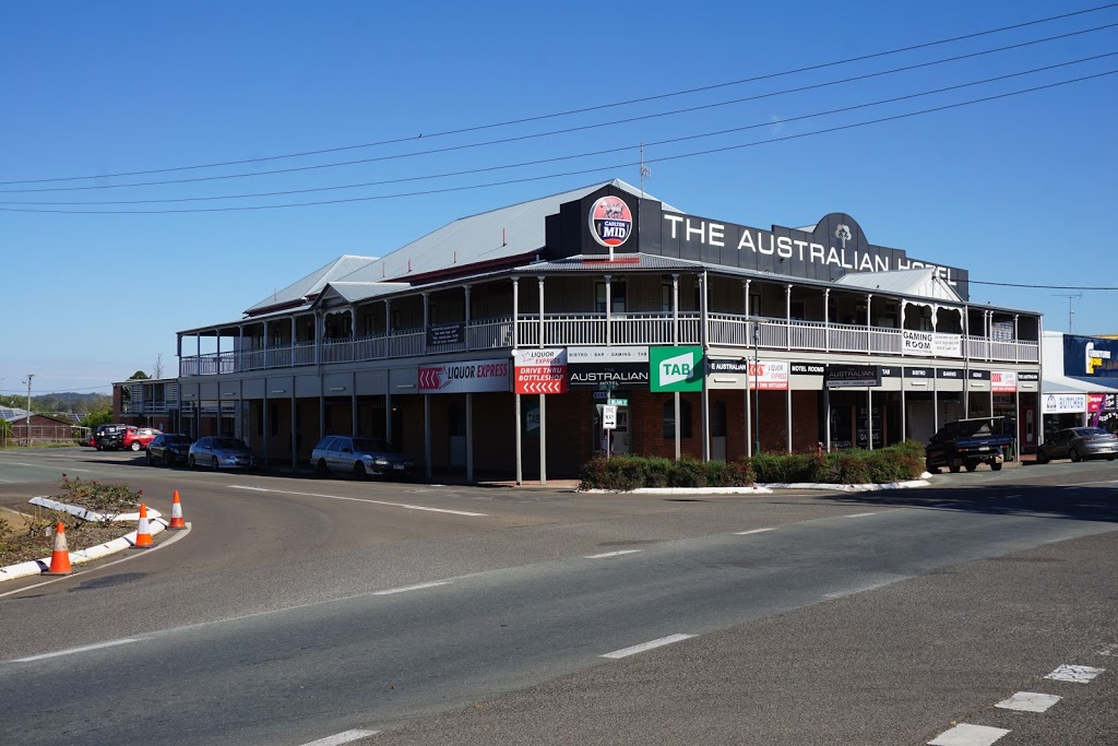 The Australian Hotel Murgon | lodging | 65 Lamb St, Murgon QLD 4605, Australia | 0741681095 OR +61 7 4168 1095
