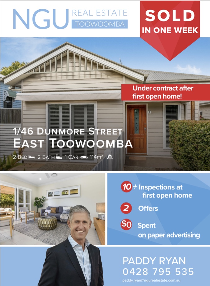 Paddy Ryan - NGU Real Estate Toowoomba | 2/223 MacKenzie St, Centenary Heights QLD 4350, Australia | Phone: 0428 795 535