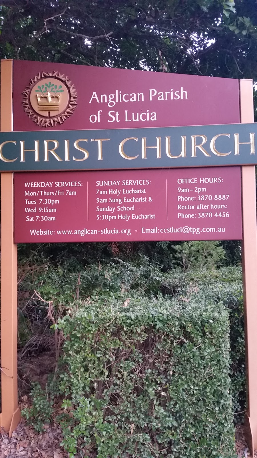 Anglican Church of Australia | church | 3 Baty St, St Lucia QLD 4067, Australia | 0738708887 OR +61 7 3870 8887
