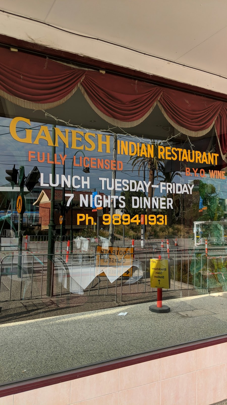 Ganesh Indian Restaurant | meal delivery | 76 S Parade, Blackburn VIC 3130, Australia | 0398941931 OR +61 3 9894 1931