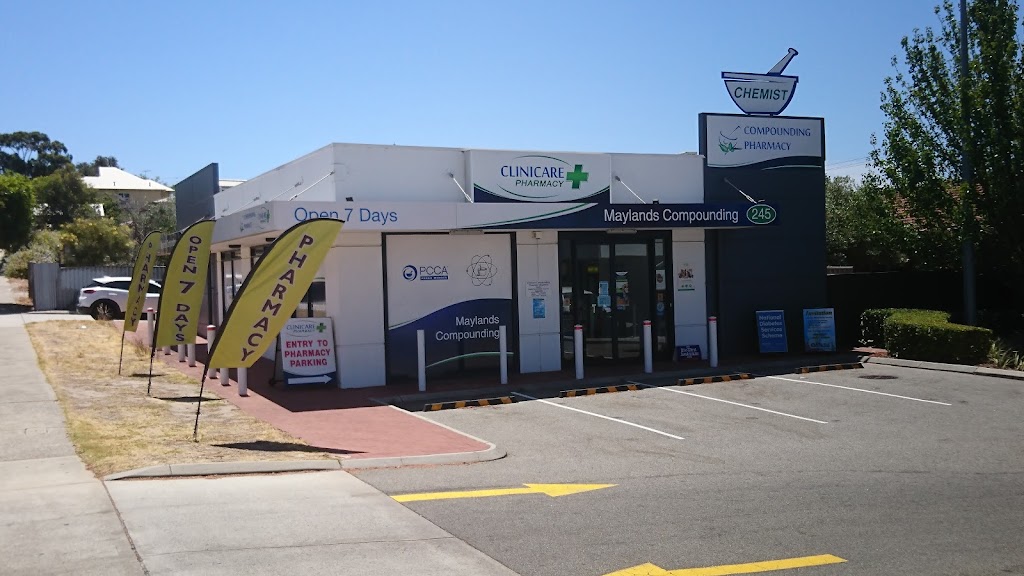 Clinicare Compounding Pharmacy | pharmacy | 245 Guildford Rd, Maylands WA 6051, Australia | 0893704410 OR +61 8 9370 4410