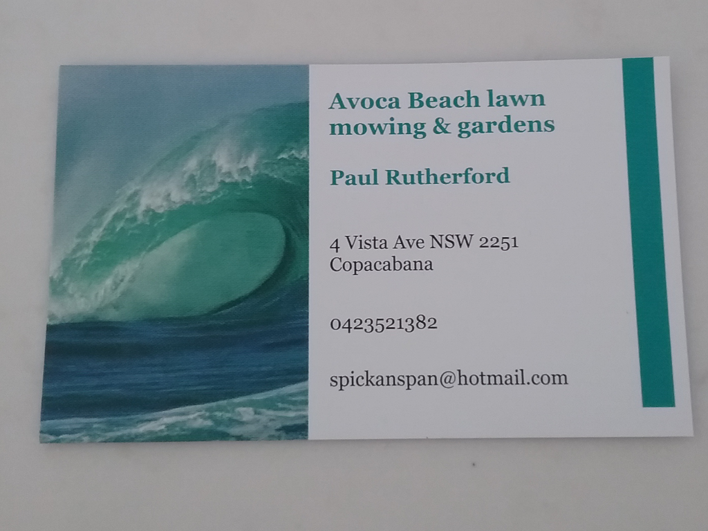 Avoca Beach Lawn Mowing & Gardens | general contractor | 4 Vista Ave, Copacabana NSW 2251, Australia | 0423521382 OR +61 423 521 382