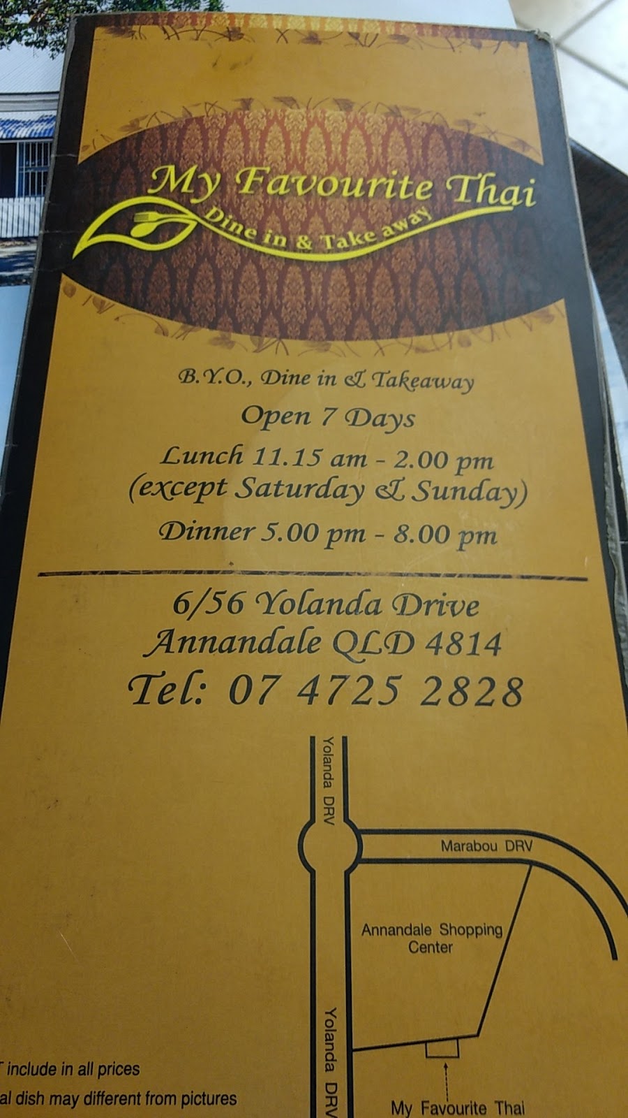 My Favourite Thai | restaurant | 6/56 Yolanda Dr, Annandale QLD 4814, Australia | 0747252828 OR +61 7 4725 2828