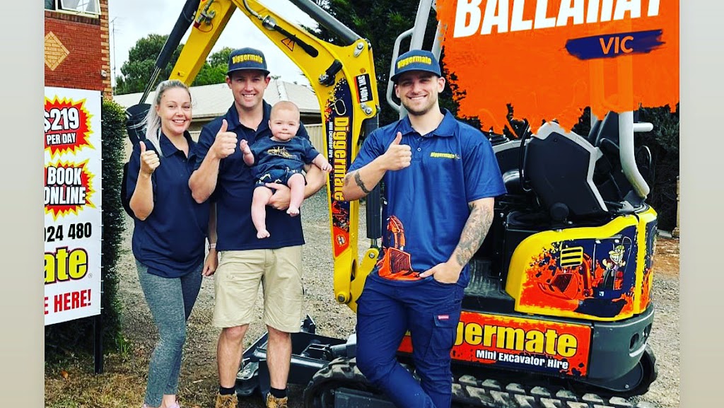 Diggermate Mini Excavator Hire Ballarat | 169 Howe St, Miners Rest VIC 3352, Australia | Phone: 0491 924 480