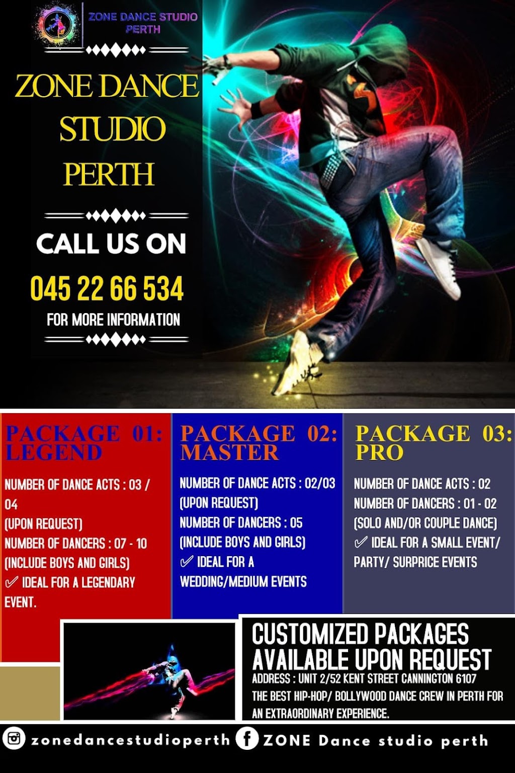 Zone Dance Studio Perth | UNIT 2/52 Kent St, Cannington WA 6107, Australia | Phone: 0452 266 534