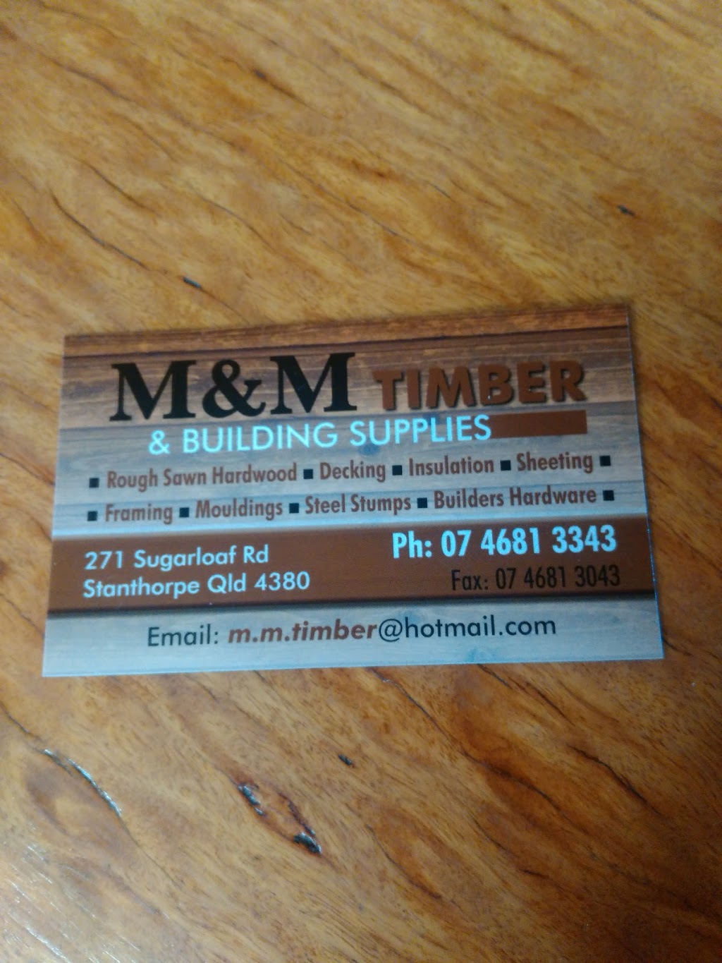 M & M Sawmill | general contractor | 271 Sugarloaf Rd, Stanthorpe QLD 4380, Australia | 0746813343 OR +61 7 4681 3343