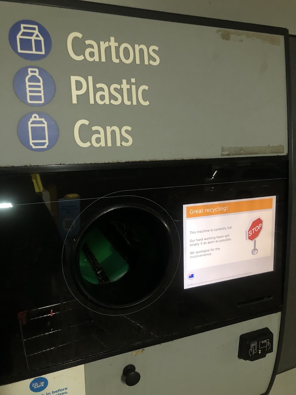 Westfield Bondi Junction Woolworths Return and Earn Machine | 500 Oxford St, Bondi Junction NSW 2022, Australia | Phone: 1800 290 691