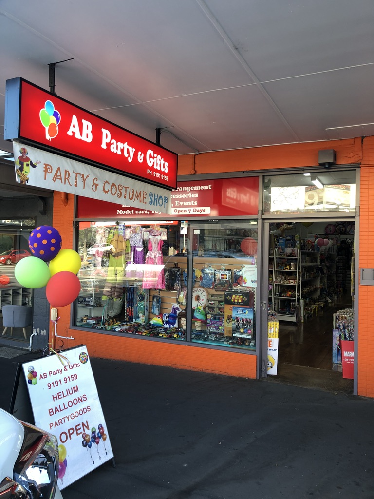 AB Party and Gifts | home goods store | 391 Hampton St, Hampton VIC 3188, Australia | 0391919159 OR +61 3 9191 9159