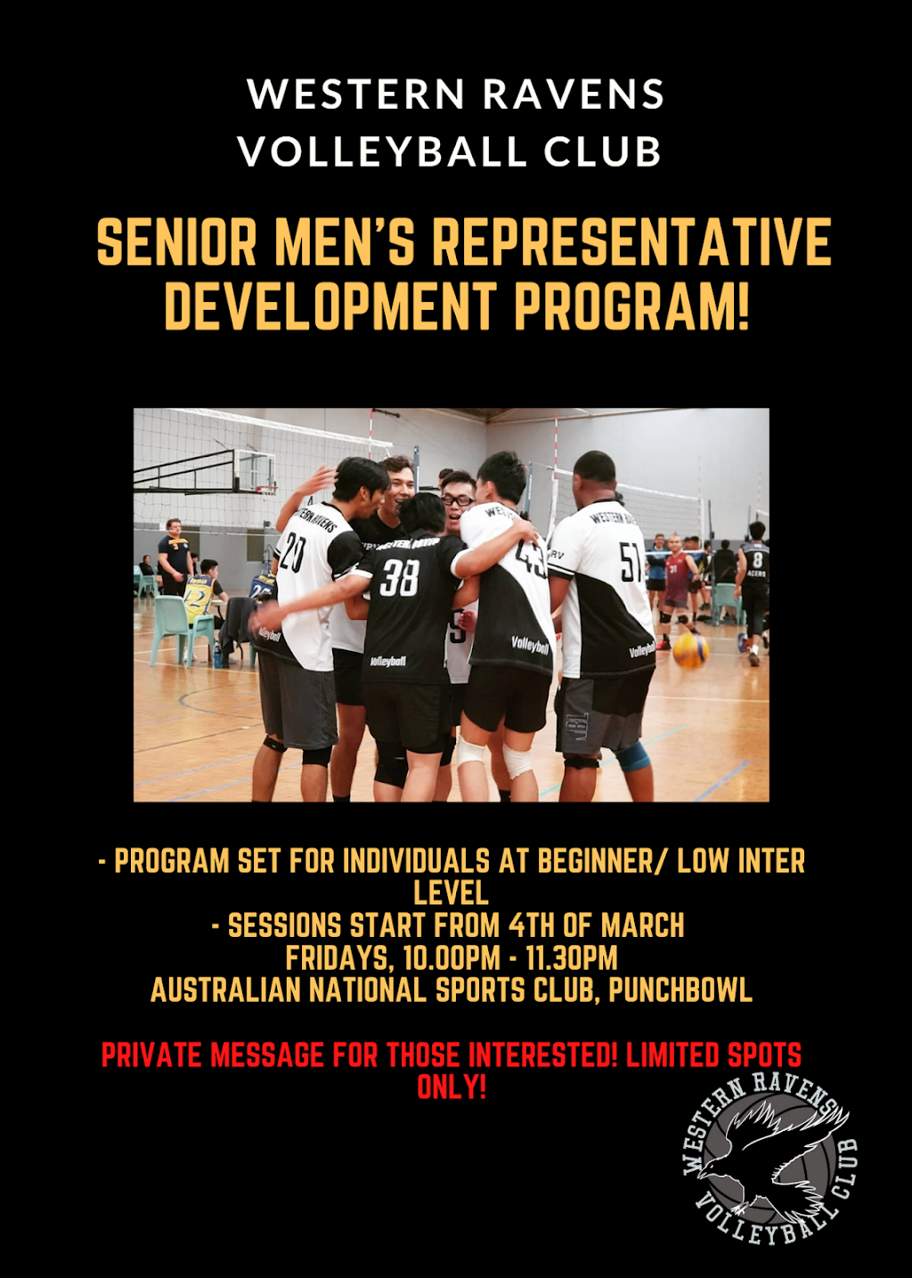 Western Ravens Volleyball Club |  | Punchbowl Rd, Punchbowl NSW 2196, Australia | 0424305633 OR +61 424 305 633