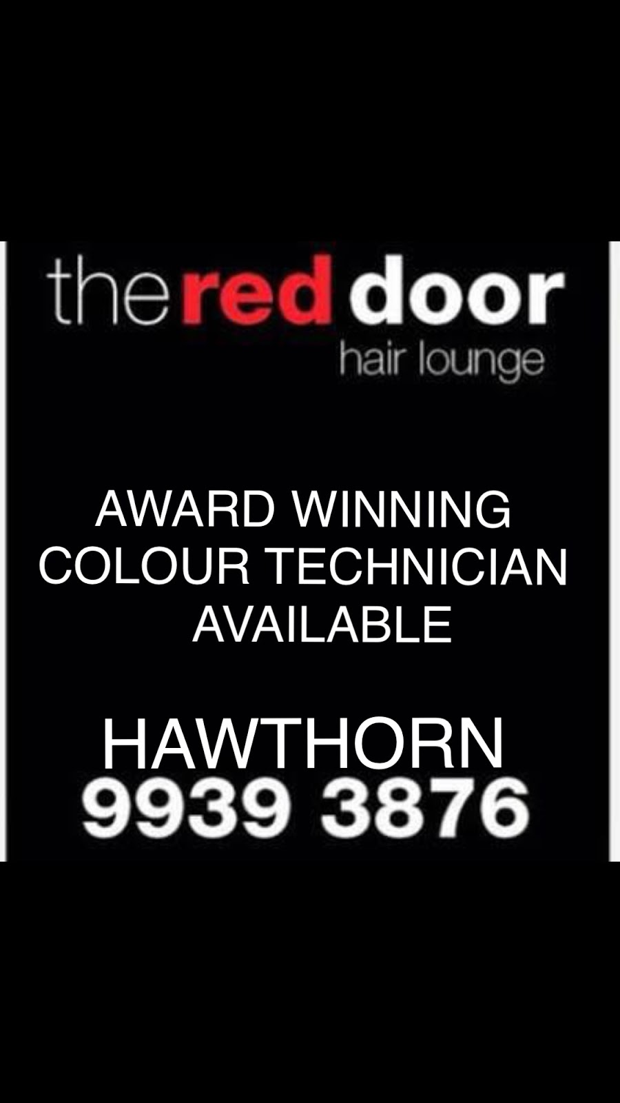 The Red Door Hair Lounge HAWTHORN LOCAL SALON | hair care | 558 Glenferrie Rd, Hawthorn VIC 3122, Australia | 0399393876 OR +61 3 9939 3876