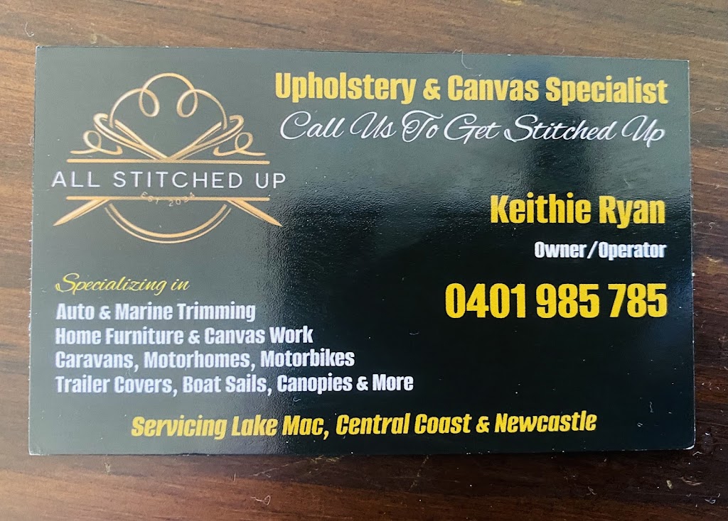 All Stitched Up Upholstery & Canvas | 74 Sunshine Parade, Sunshine NSW 2264, Australia | Phone: 0401 985 785