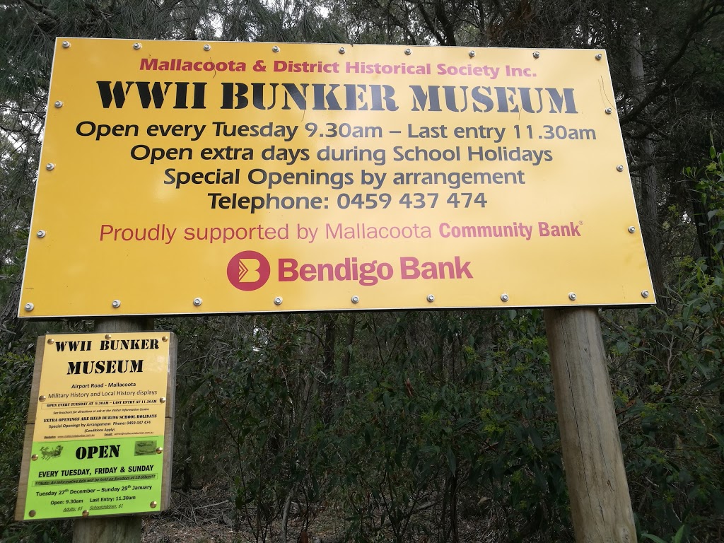 Mallacoota R&S.L and Historical Society Bunker Museum | Airport Rd, Betka Rd, Mallacoota VIC 3892, Australia