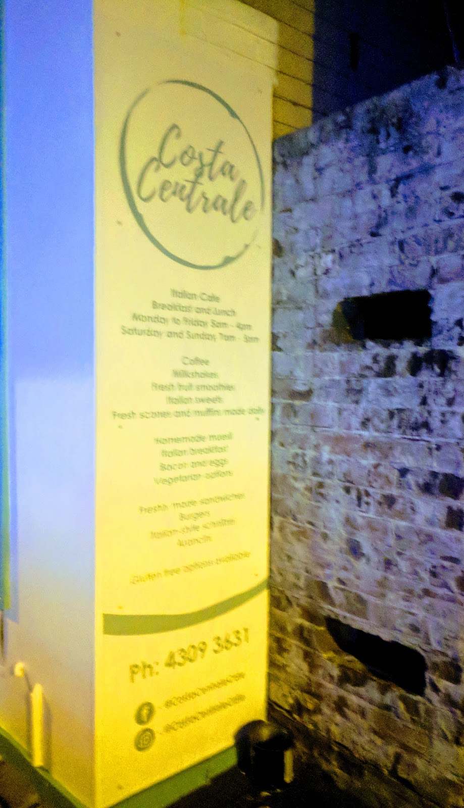 Costa Centrale Cafe | 4/18/22 The Boulevarde, Woy Woy NSW 2256, Australia | Phone: (02) 4309 3631