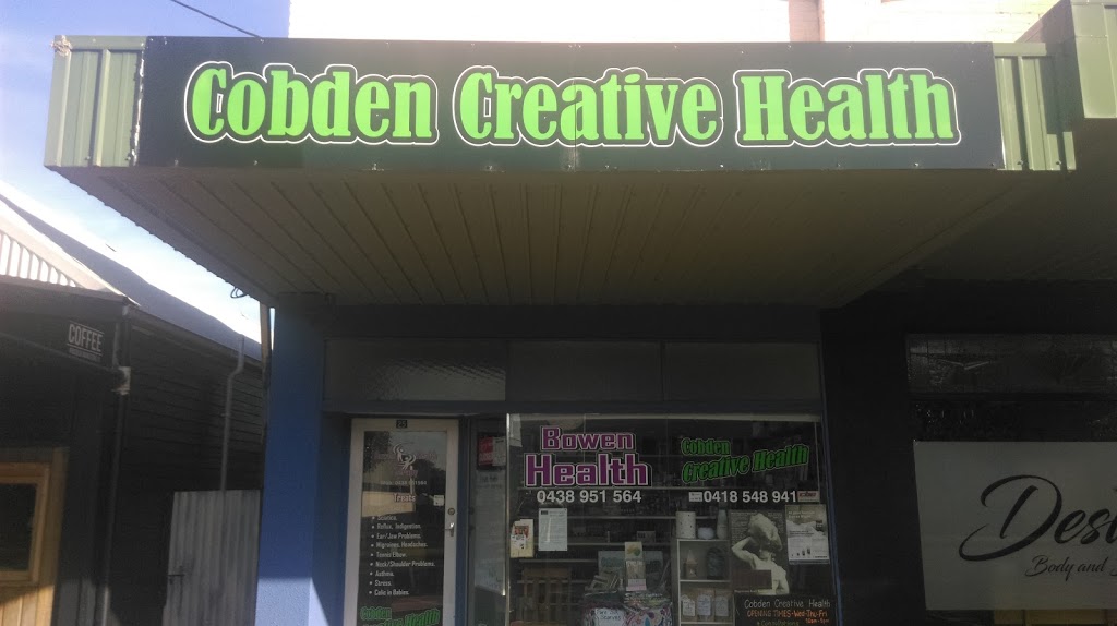 Cobden Creative Health | 25 Curdie St, Cobden VIC 3266, Australia | Phone: 0418 548 941