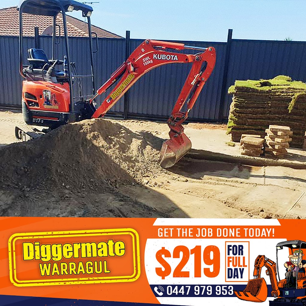 Diggermate Mini Excavator Hire Warragul | general contractor | 12 Nolan Dr, Warragul VIC 3820, Australia | 0447979953 OR +61 447 979 953