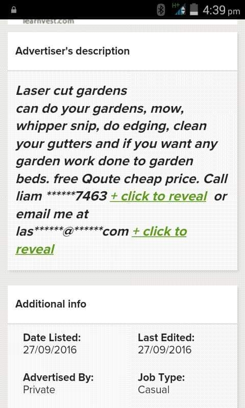Liams gardening services | general contractor | Kybo Pl, Ballajura WA 6066, Australia | 0484357575 OR +61 484 357 575