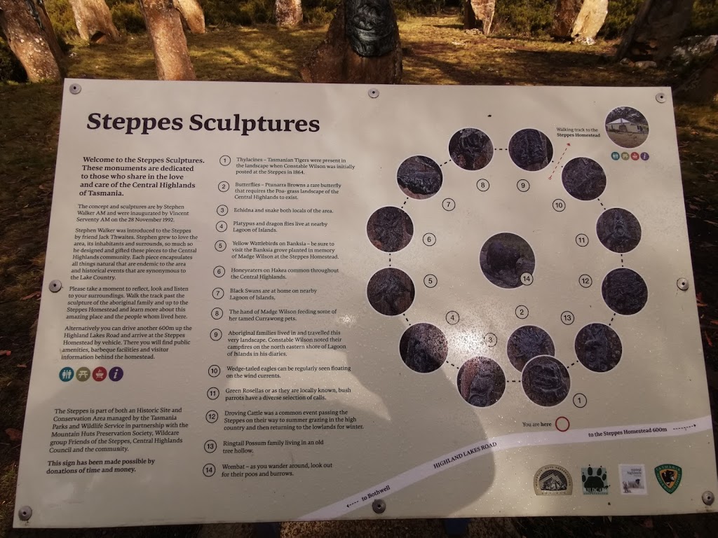 The Steppes Sculptures | museum | 5581 Highland Lakes Rd, Steppes TAS 7030, Australia