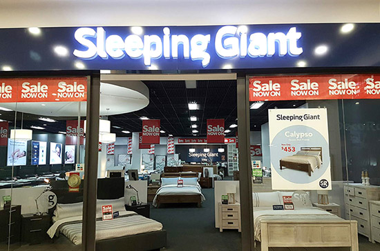 Sleeping Giant | furniture store | Caringbah Home Centre, shop l16/220 Taren Point Rd, Caringbah NSW 2229, Australia | 0295427555 OR +61 2 9542 7555