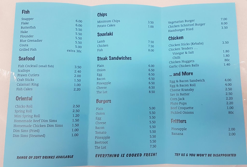 The Blue Sea Fish Shop | meal takeaway | 91 Mostyn St, Castlemaine VIC 3450, Australia | 0354721194 OR +61 3 5472 1194