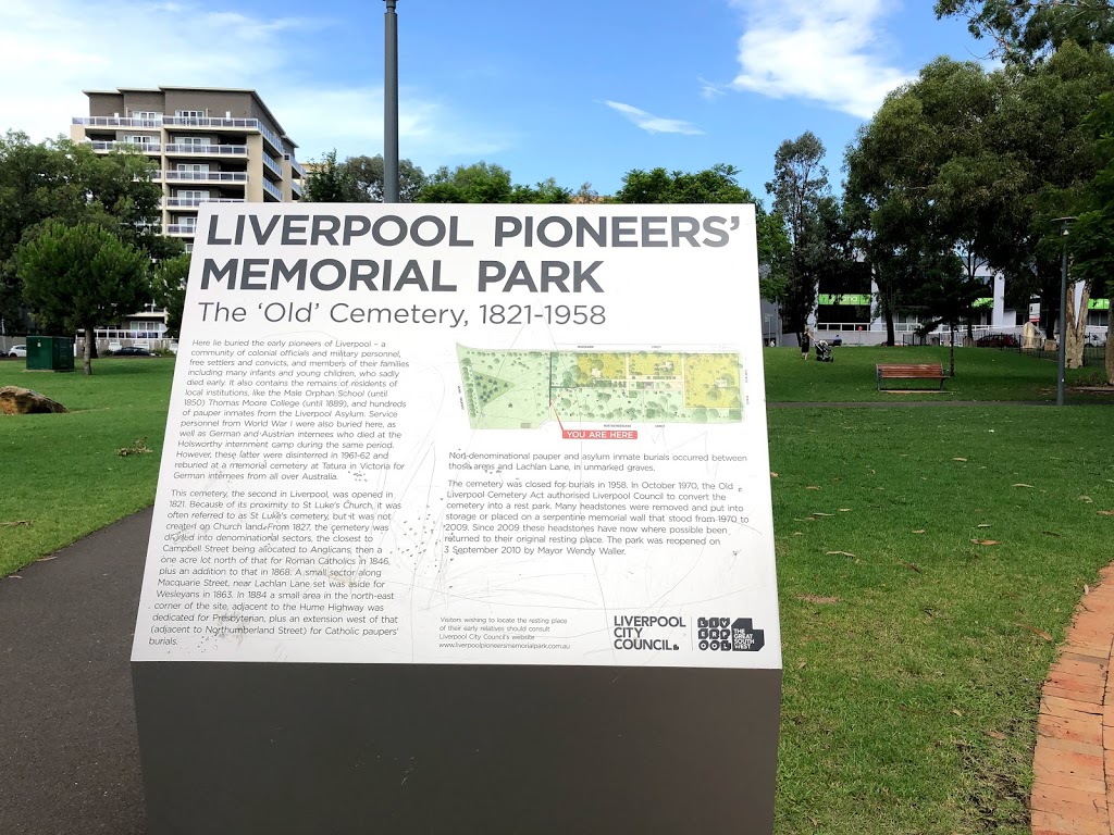 Liverpool Pioneers Memorial Park | 1/51 Macquarie St, Liverpool NSW 2170, Australia | Phone: 1300 362 170