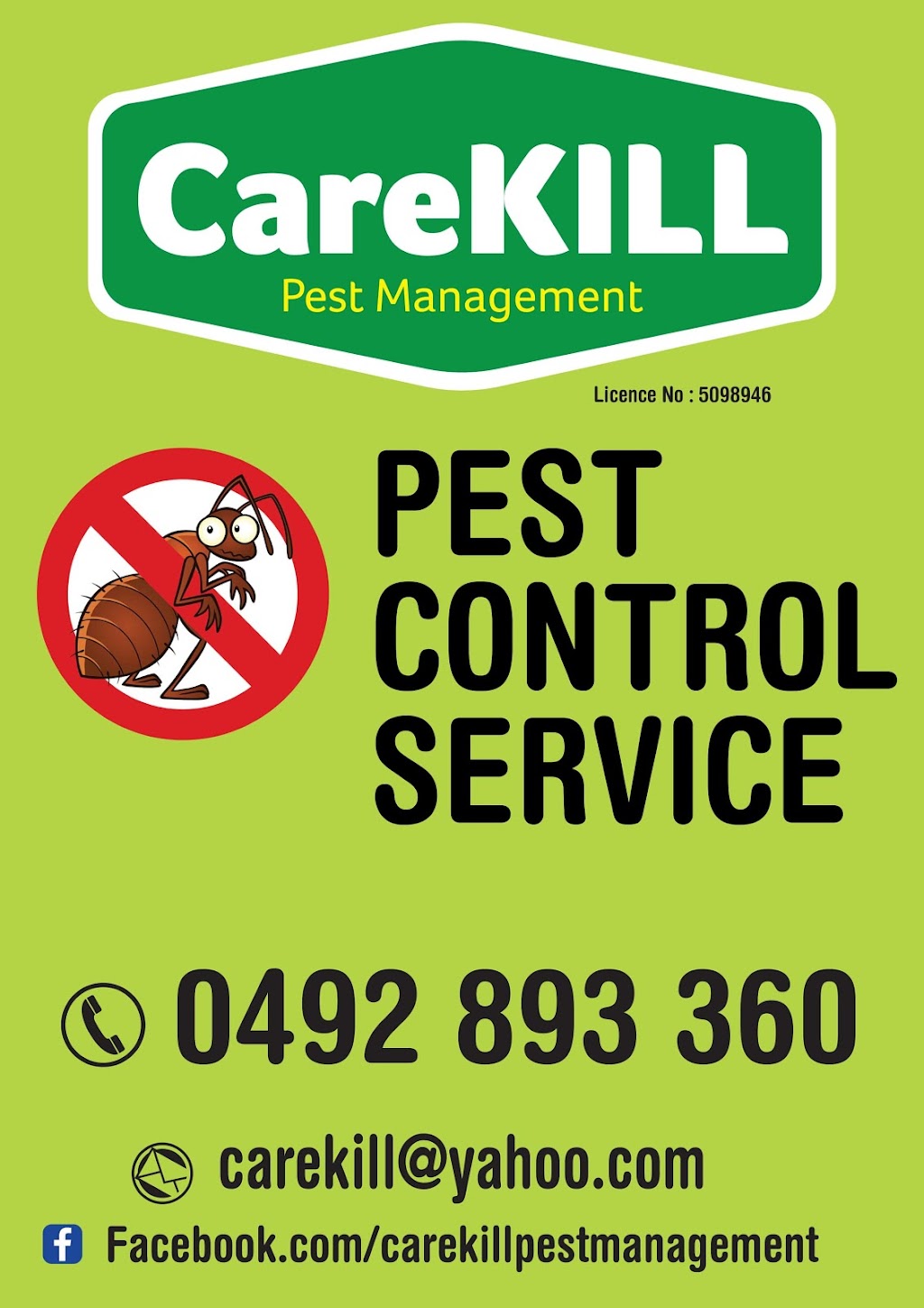 Carekill Pest Management | home goods store | 17, Ingleburn NSW 2565, Australia | 0492893360 OR +61 492 893 360