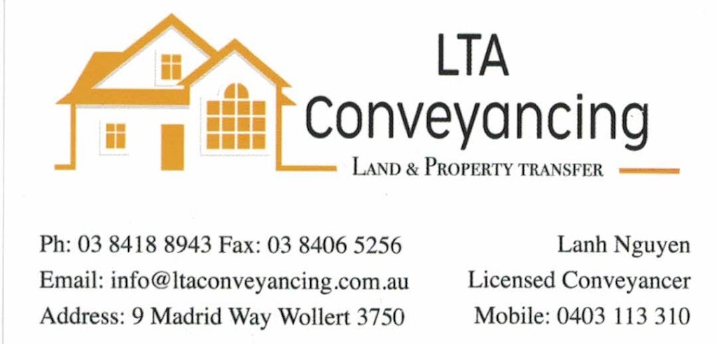 LTA Conveyancing | lawyer | 9 Madrid Way, Wollert VIC 3750, Australia | 0403113310 OR +61 403 113 310